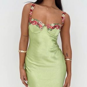 Princess Polly | Kenzie Maxi Dress Green, Size US2